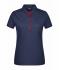 Dames Ladies' Polo Single Stripe Navy/rood 8659