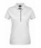 Femme Polo femme à rayure unique Blanc/noir 8659