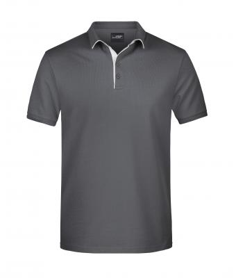 Men Men's Polo Single Stripe Graphite/white 8660