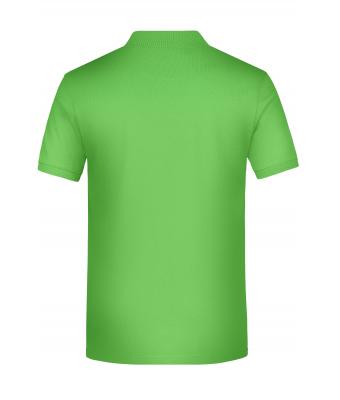 Herren Men's Polo Single Stripe Lime-green/white 8660