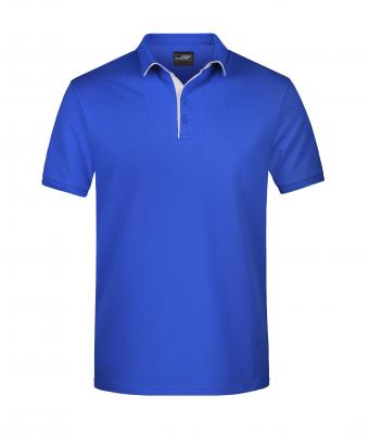 Homme Polo homme à rayure unique Royal/blanc 8660