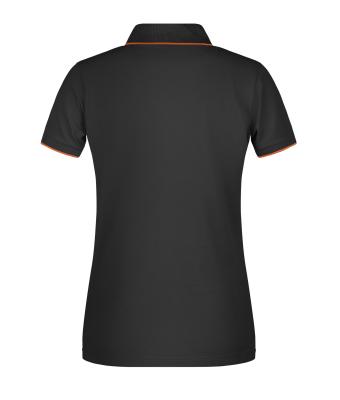 Ladies Ladies' Polo Stripe Black/orange 8684