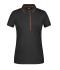 Ladies Ladies' Polo Stripe Black/orange 8684