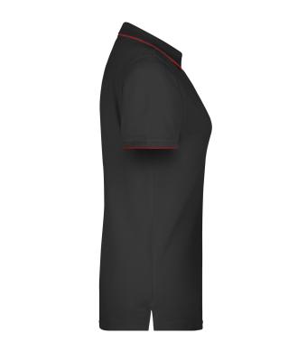 Ladies Ladies' Polo Stripe Black/red 8684