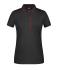 Ladies Ladies' Polo Stripe Black/red 8684