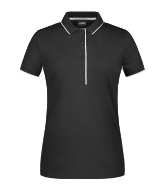 Ladies Ladies' Polo Stripe Black/silver 8684