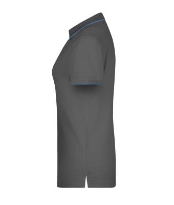 Ladies Ladies' Polo Stripe Graphite/aqua 8684