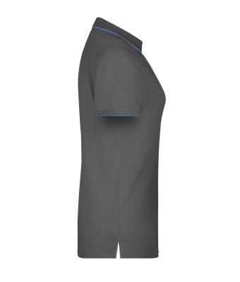 Ladies Ladies' Polo Stripe Graphite/aqua 8684