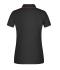 Damen Ladies' Polo Stripe Black/orange 8684