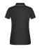 Damen Ladies' Polo Stripe Black/silver 8684