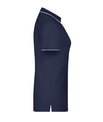 Damen Ladies' Polo Stripe Navy/white 8684