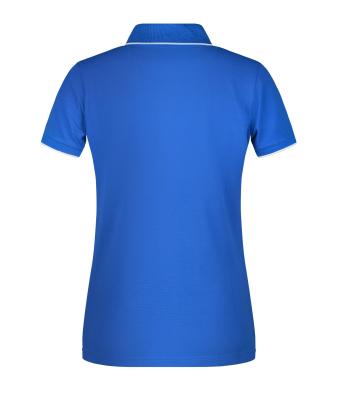 Damen Ladies' Polo Stripe Royal/white 8684