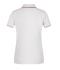 Damen Ladies' Polo Stripe White/red 8684