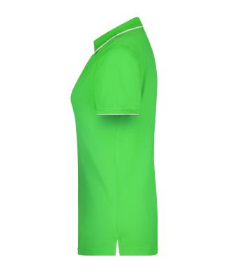 Femme Polo femme à rayures Vert-prairie/blanc 8684