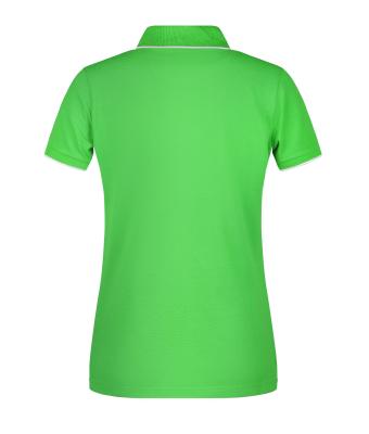 Femme Polo femme à rayures Vert-prairie/blanc 8684