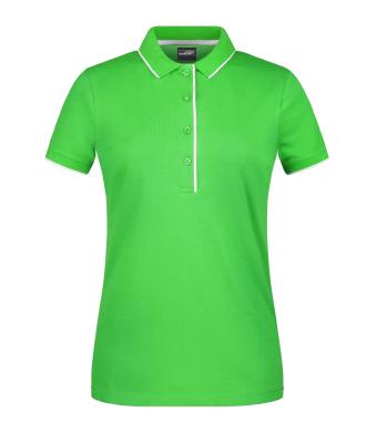 Femme Polo femme à rayures Vert-prairie/blanc 8684