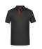 Men Men's Polo Stripe Black/red 8685