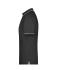 Men Men's Polo Stripe Black/silver 8685