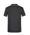 Men Men's Polo Stripe Black/silver 8685