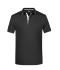 Herren Men's Polo Stripe Black/silver 8685