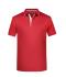 Herren Men's Polo Stripe Red/white 8685
