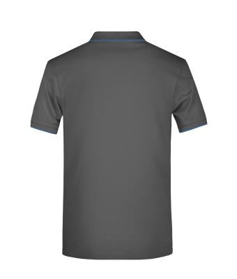 Men Men's Polo Stripe Graphite/aqua 8685