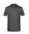 Herren Men's Polo Stripe Graphite/aqua 8685