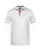 Herren Men's Polo Stripe White/red 8685