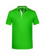 Heren Men's Polo Stripe Kikker/wit 8685