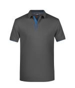 Heren Men's Polo Stripe Grafiet/aqua 8685