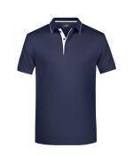 Heren Men's Polo Stripe Navy/wit 8685