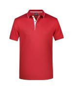 Heren Men's Polo Stripe Rood/wit 8685