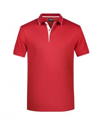 Homme Polo homme à rayures Rouge/blanc 8685