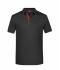 Homme Polo homme à rayures Noir/rouge 8685