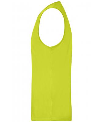 Heren Men's Active Tanktop Chemisch geel 10556