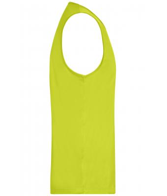 Heren Men's Active Tanktop Chemisch geel 10556