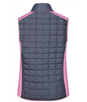 Femme Bodywarmer hybride tricoté femme Rose-vif/anthracite-mélange 10457