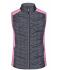 Femme Bodywarmer hybride tricoté femme Rose-vif/anthracite-mélange 10457