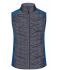 Femme Bodywarmer hybride tricoté femme Royal-mélange/anthracite-mélange 10457