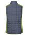 Damen Ladies' Knitted Hybrid Vest Kiwi-melange/anthracite-melange 10457