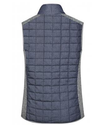 Damen Ladies' Knitted Hybrid Vest Light-melange/anthracite-melange 10457