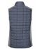 Damen Ladies' Knitted Hybrid Vest Light-melange/anthracite-melange 10457