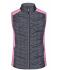 Damen Ladies' Knitted Hybrid Vest Pink-melange/anthracite-melange 10457