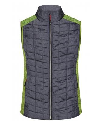 Ladies Ladies' Knitted Hybrid Vest Kiwi-melange/anthracite-melange 10457