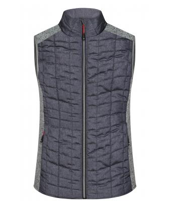 Ladies Ladies' Knitted Hybrid Vest Light-melange/anthracite-melange 10457