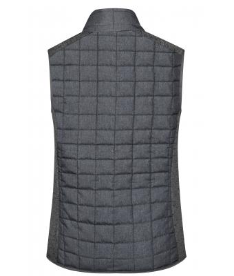 Dames Ladies' Knitted Hybrid Vest Grijs-melange/antraciet-melange 10457
