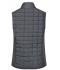 Dames Ladies' Knitted Hybrid Vest Grijs-melange/antraciet-melange 10457