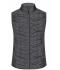 Dames Ladies' Knitted Hybrid Vest Grijs-melange/antraciet-melange 10457