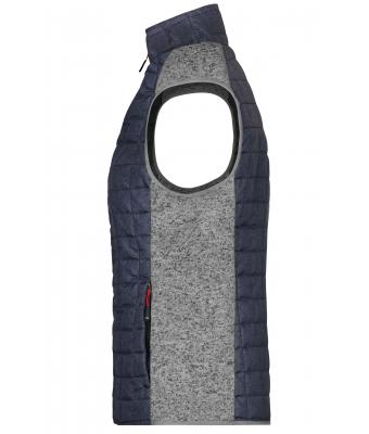 Dames Ladies' Knitted Hybrid Vest Licht melange/antraciet-melange 10457