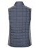 Dames Ladies' Knitted Hybrid Vest Licht melange/antraciet-melange 10457